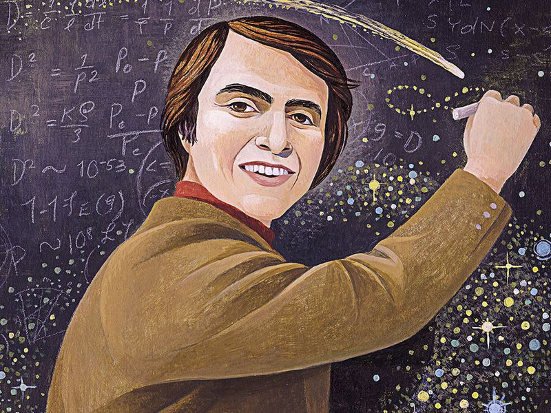 Carl Sagan illustration by Jody Hewgill